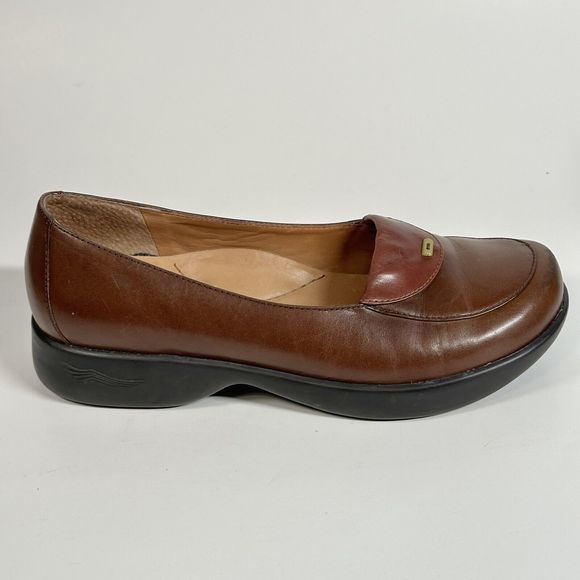 DANSKO Desiree Brown Leather Loafers Womens US Size 6.5-7 EU 37 Made In Brazil - Picture 9 of 16